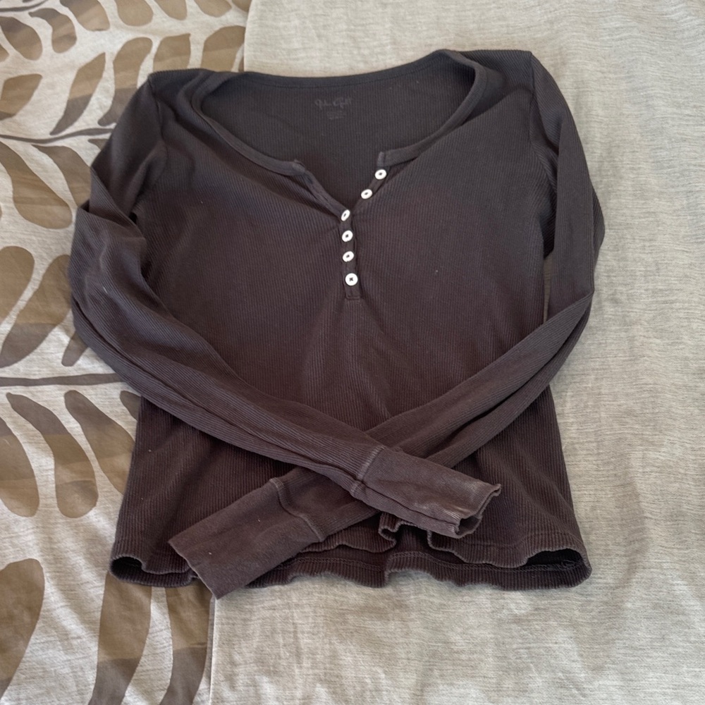 Brandy Melville Black Long Sleeve Top